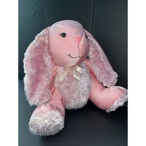 MOSHI Pink Bunny Rabbit MICROBEAD Stuffed Plush Furry Ears, Feet, Hands & Tummy